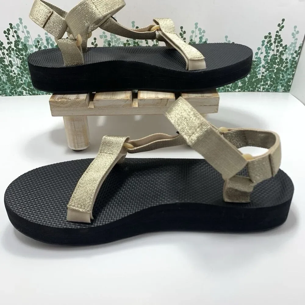 Teva Golden Metallic Womens Sandals Size 10 US Or 41 EU - NWOT - Picture 8 of 14